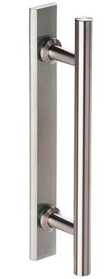 Griffstange, Stoßgriff einseitig mit Griffleiste, Edelstahl für Glasschiebetüren ST06ES-G