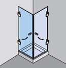 Glasduschsystem Gral Modell BO 460