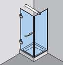 Glasduschsystem Gral Modell BO 460