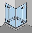 Glasduschsystem Gral Modell BO 460