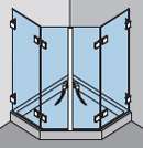 Glasduschsystem Gral Modell BO 460