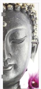 Glastür 9013 Buddha Farbdruck