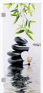 Glastür 9035 Wellness Farbdruck