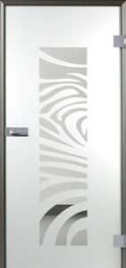 Glastür Zebrino 1 Keramika Siebdruck MAME