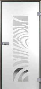 Ganzglastür Keramika Zebrino 1 Siebdruck MAME