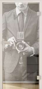 Ganzglastüren Laserdekor Modell Photo LD 675 Weissglas Pure White One Side Serie G - beta.ganzglastuere.de