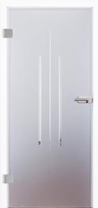 Glastür 2007 Duett Rillenschliff (Standard auf Satinato)