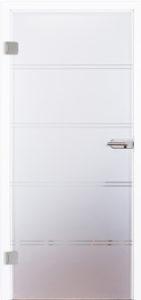 Glastür 4213 Two Line Siebdruck