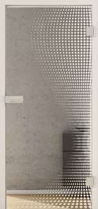 Ganzglastüren Laserdekor Modell Dots LD 661 Weissglas Pure White One Side Serie G - beta.ganzglastuere.de