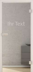 Ganzglastüren Laserdekor Modell Typo LD 681 Weissglas Pure White One Side Serie G - beta.ganzglastuere.de