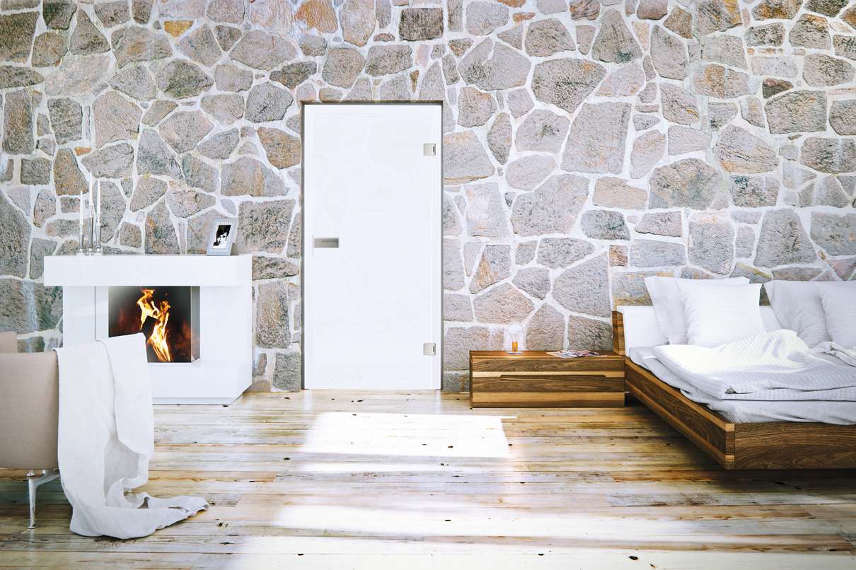 Glasschiebetür VSG Piano White 516 Folie farbig weiß, Weißglas Pure White Serie G Motivbild - beta.ganzglastuere.de