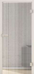 Ganzglastür Summer Rain 515 Siebdruck/Satiniert Weissglas Pure White Two Sides Serie G - beta.ganzglastuere.de