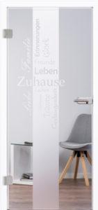 Glastür 3027 Home Sandstrahlung