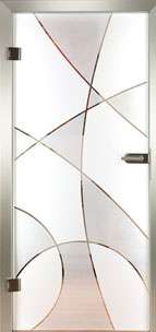 Glastür Loft 3036 Curves I Sandstrahlung