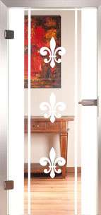 Glastür Loft 3224 Lilie Sanstrahlung