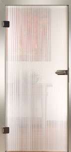 Glastür Modell 3228 Fine Line Sandstrahlung Loft