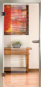 Glastür Loft 3234 Stroke Sandstrahlung