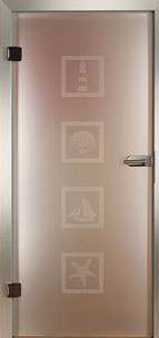 Glastür Loft 3248 Maritim Sandstrahlung