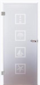 Glastür 7248 Maritim Laser (Standard auf Satinato)