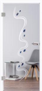 Glastür 8009 River Applikation