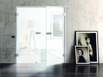 Glastüren Basics - Tür Snowwhite Weißglas Siebdruck vollflächig Motivbild - beta.ganzglastuere.de