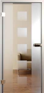 Sensita 100 Glastür mit Sandstrahlung MAME