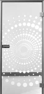 Sensita Helix 2 Glastür mit Sandstrahlung MAME