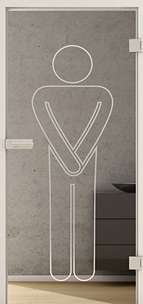 Ganzglastüren Laserdekor Modell Typo LD 627 Weissglas Pure White One Side Serie G - beta.ganzglastuere.de