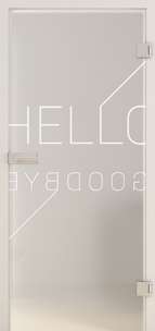 Ganzglastüren Laserdekor Modell Typo LD 688 Weissglas Pure White Two Sides Serie G - beta.ganzglastuere.de