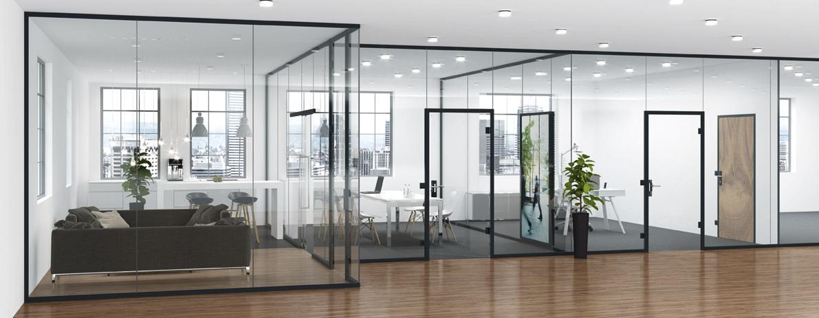 Uniquin Glasanlagen Glastrennwandsystem von dormakaba, Design und Schallschutz Büroanwendung - beta.ganzglastuere.de